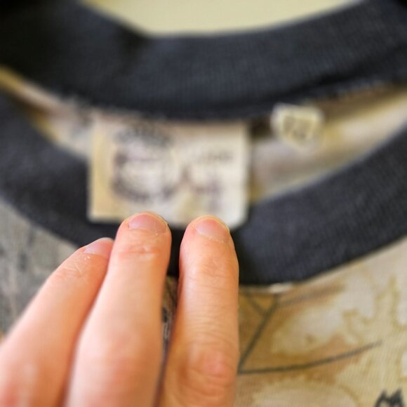 Vintage 80s Predator Camouflage Long Sleeve Shirt XL Cotton Bark  Oak Leaf Patte - Picture 5 of 11